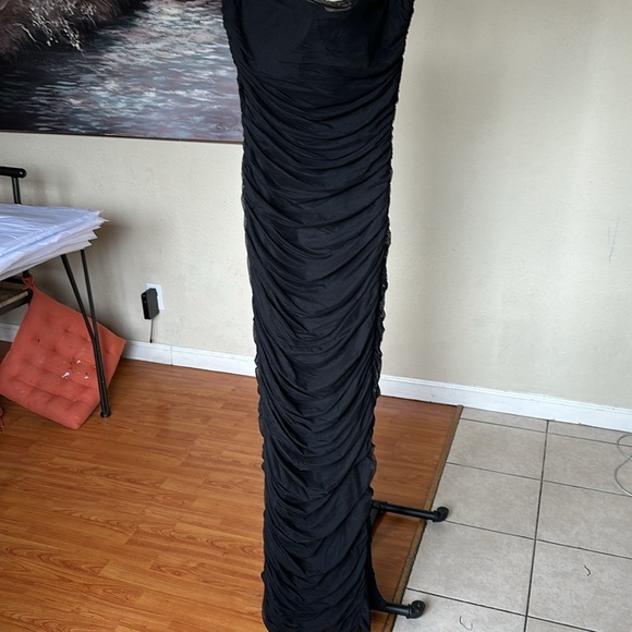 House of cb PlUS CUP SOFIA BLACK‎ MESH STRAPLESS MAXI DRESS  NWOT size L - Picture 5 of 10